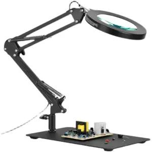 납땝 돋보기 수리 확대경 작업용 헤드 스탠드 클램프 홀더 접이식 확대