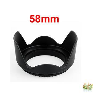 카메라후드캐논 카메라 장비용 범용 마운트 카메라 후드 58mm 플라워 렌즈 후드 나사 1 개