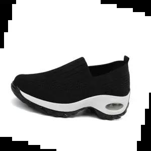 여성신발여자신발 여성용 에어슈즈 끈없는 키높이 운동화 삭스스니커즈