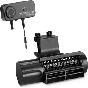 수족관 냉각기 냉각 팬 DC12V 자동 어항 조절 노브 포함 넓은 공기 흐름(3W)의 크로스 플로우