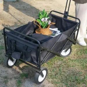 (색상 색상/블랙)접이식 캠핑 수레 다용도 장바구니 이동식 카트 웨건