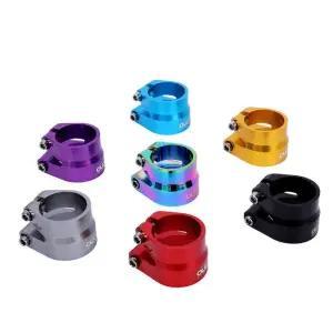 알루미늄 합금 자전거 시트포스트 클램프 이중 레이어 퀵 릴리즈 튜브 고정 장치 클립