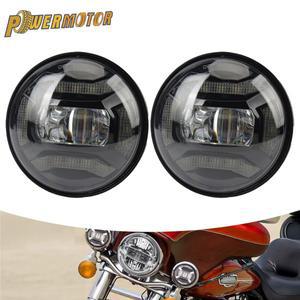 4.5인치 30W 할리 클래식 FLHR 로드 킹 데이비슨 스포츠스터 LED 안개등 보조등 바이크 오토바이 액세서리