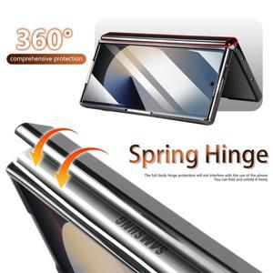 삼성 갤럭시 Z 폴드 7 6 5 4 3 마그네틱 가죽 힌지 폰 케이스 스크린 보호 필름 지갑 카드 홀더 (맥세이프