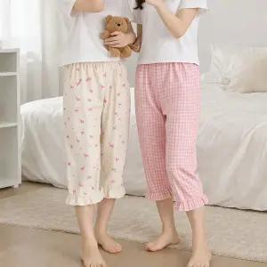 [국산] 여성 시원한 요루 프릴 5부 7부 바지 / 바지 파자마 홈웨어 / 봄 여름 잠옷