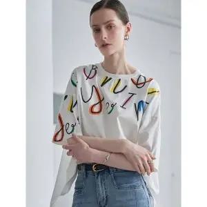 [하프클럽/]알파벳 그래픽 루즈핏 티셔츠 ML07TS572FJY