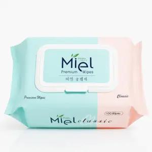 미엘 신생아 대용량 물티슈 10팩 두꺼운 저자극 캡형 안전한 아기 물티슈