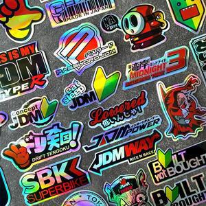 40 개몫 무작위 JDM 오토바이 데칼 모토 바디 헬멧 자동차 비닐 스티커 액세서리 YAMAHA MT07 09 R1 R3 R6