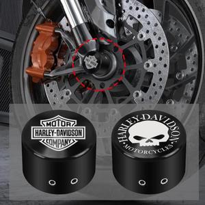 할리 데이비슨 액세서리에 대 한 2PCS 오토바이 프론트 액슬 너트 커버 캡 볼트 알루미늄