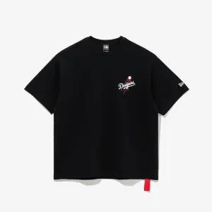 [뉴에라] MLB LA 다저스 치어링 푸드 티셔츠 블랙_14536501