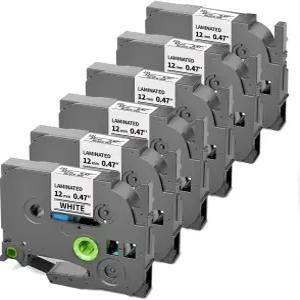 PT-D220 D210 D200 H100 라벨 테이프 TZe-231 브라더 메이커 P 터치 12mm 0.47인치 라미네이트 화이트 TZ