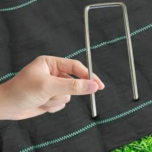 부직포고정핀 비닐하우스자재부속 잡초매트고정핀 농사 방초망 텐트 100개 소