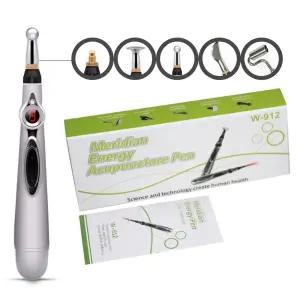 EMS 마사지펜 저주파 지압기 포인트자극 5종팁 안마봉 9단계강도 선물용