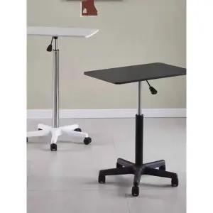 바퀴 달린 스탠드 책상 거치대 이동식 높이 블랙 접이식 테이블 노트북