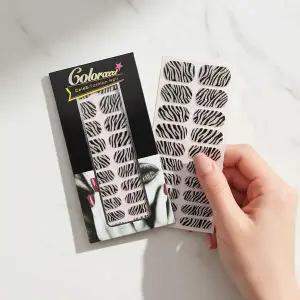 쥬얼 지브라 패턴 붙이는 젤네일 스티커 셀프 네일아트 팁