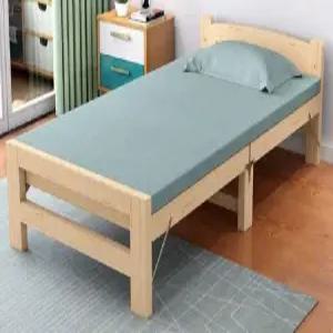 원목 1인용 60폭 평상 이동식 침대 점심 헤드보드 간이침대 실크 더블 매트리스 프레임