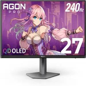 AOC Agon PRO 27인치 QD-OLED 게이밍 모니터 QHD 2560x1440 240Hz 0.03ms GtG HDR400 트루 블랙 어댑티브