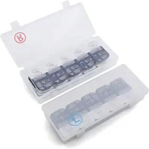 2팩 콘택트렌즈 정리함 케이스 각 홀더 20개 총 40개 일회용 데일리 휴대용 보관 모든 브랜드 화장품