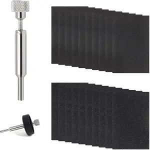 파인우드 자동차 키트 - 20장의 사포 시트가 있는 휠 터닝 맨드릴 공구 120 및 220 그릿 연마 성형을 위한