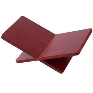 단단한 나무 책꽂이 - 책 진열대, 요리책꽂이, 교과서 스탠드, 레시피 열린 책꽂이/빨간색