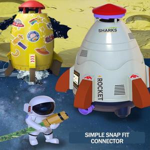 어린이 비행 로켓 스프링클러 물 장난감 거품 스프레이 샤워 게임 파티