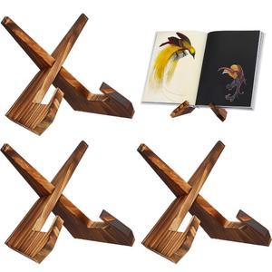 주방 카운터용 노바브라이트 3종 요리책 스탠드 나무 레시피 책꽂이 러스틱 다기능 디스플레이 홈 데코용