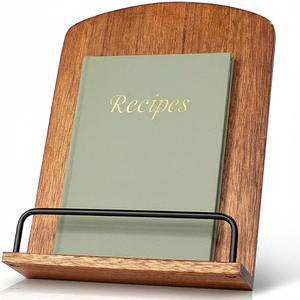 폴드티어 러스틱 쿡북 스탠드 주방 카운터 조절 가능 레시피 북 홀더 우드 태블릿 접이식 부활절 결혼식 어머니 할머니 여성 선물용 장식