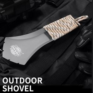 야외 휴대용 EDC 다기능 TA2 티타늄 소형 삽 흙 파기 낚시 캠핑 도구