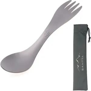 등산 배낭 여행 캠핑 및 위한 캐리어 백 스푼 포크 콤보 도구가 포함된 2-in-1 경량 티타늄 여행용 스팍