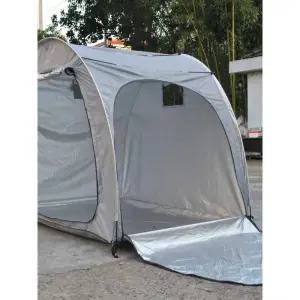 에어텐트 방수 이중문 오토바이 자전거 텐트 보관실 단층 캠핑 2-3인용 스틸 프레임