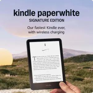 새로운 Amazon Kindle Paperwhite 시그니처 에디션 32GB - 전면 조명 자동 조정 무선 충전 및 몇 주간의