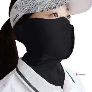 귀까지마스크 막아주는 피부보호 블랙 자외선차단 골프 레저 등산 uv차단 숨쉬기편한 운동cde015