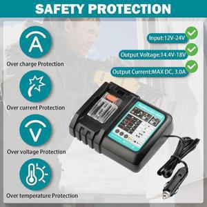 Makita 18V/14.4V 배터리용 DC18RC 충전기 - 교체용 다중 전압 DIY 차량용 어댑터 휴대용 고속