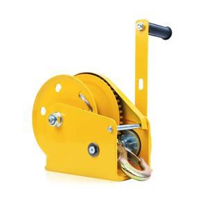 1200lbs 수동 핸드 윈치 셀프 잠금 기어 크랭크 휴대용 리프팅 호이스트 보트 트레일러 화물 견인 장치용