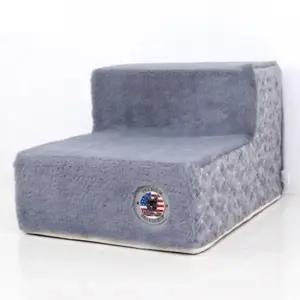 2단계단 강아지 누빔 2단 계단 딥그레이 커버분리 펫스텝 1P