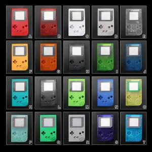 게임기교체부품 게임보이 클래식 게임 콘솔용 하우징 쉘 케이스 커버 수리 부품 GB DMG-01 버튼 1세트 풀