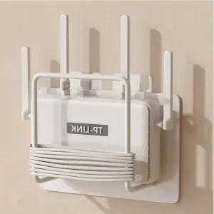 거실 티비 선 정리 무타공 공유기 거치대 벽걸이 셋톱박스 홀더 브라켓 선반