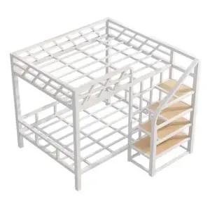 철제 이층침대 로프트 복층 소형아파트 공간활용 인테리어 가구 프레임 수납침대 원룸침대