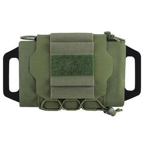 Qavctw 전술 MOLLE 응급처치 파우치 - 손잡이가 있는 2피스 시스템 메드 롤 생존 파우치, 신속 접근 EMT 벨트 군용, 야외 응급 처치 키트