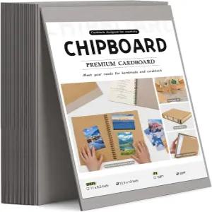 책 제본용 JNENERY 20PCS 북 보드 12.5 x 10 80pt 칩보드 시트 2mm 두꺼운 바인더 헤비 듀티 판지 및 공예