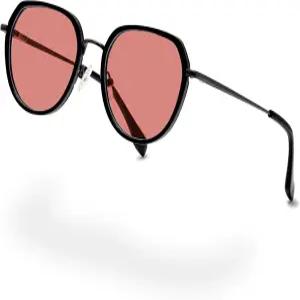 형광 LED 눈부심 광공포증 및 뇌진탕을 위한 브래드델 남성용 FL-41 로즈 틴티드 편두통 안경