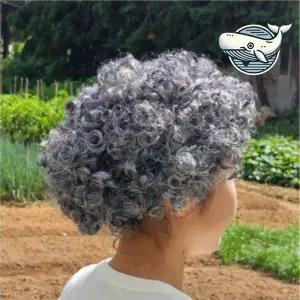 코미디 분장용 할머니 가발 공연 소품 노인