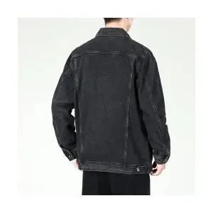 남자재킷 데님 멋쟁이 코트 자켓 프린트 칼라 고급스러운 슬림핏 빈티지 학생 원템1