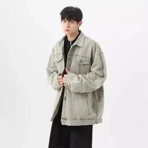 남자재킷 데님 청자켓 코트 가을 워싱 빈티지 항공 점퍼 커플 상의 원템3