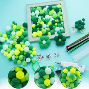 YHMQDU 그린 폼 세트 460개의 퍼지 볼과 건 DIY 예술 및 공예 장식용