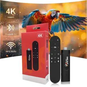 4K HDR 스마트 TV 스틱 울트라 포터블 안드로이드 13 미디어 플레이어 듀얼 밴드 5G WiFi 및 음성 리모컨