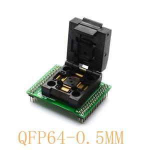 QFP64 클램쉘 프로그래머 소켓 피치 0.5mm IC 바디 크기 FPQ-64-0.5-06  어댑터