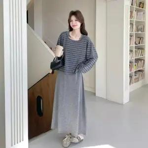 원피스 여사친 봄 투피스 정장세트 단가라 원픽1