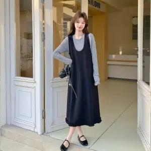 투피스 여성용 원피스 봄 정장세트 나시 + 원픽1