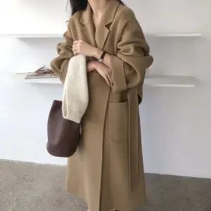 여사친 하프 모직 가을 포켓 넥 코트 정장 슬림핏 스트랩 자켓 빅 원픽3